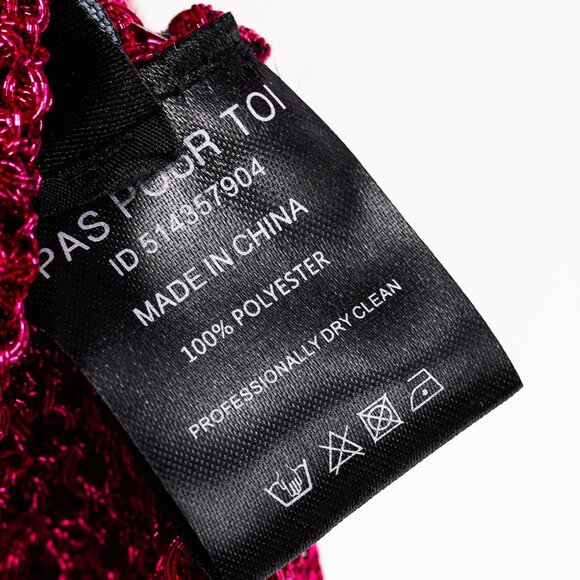 Dodo Bar Or Nma Fuchsia Short-Sleeve Crochet Polo Shirt - Picture 10 of 10